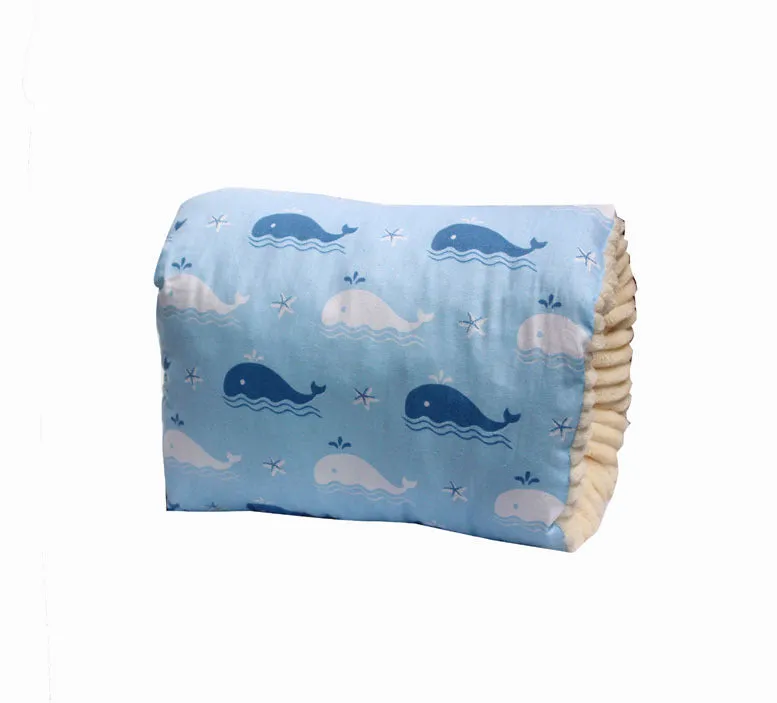 Adjustable cotton nursing arm pillow in blue triangle colour, 25x23cm, for breastfeeding support