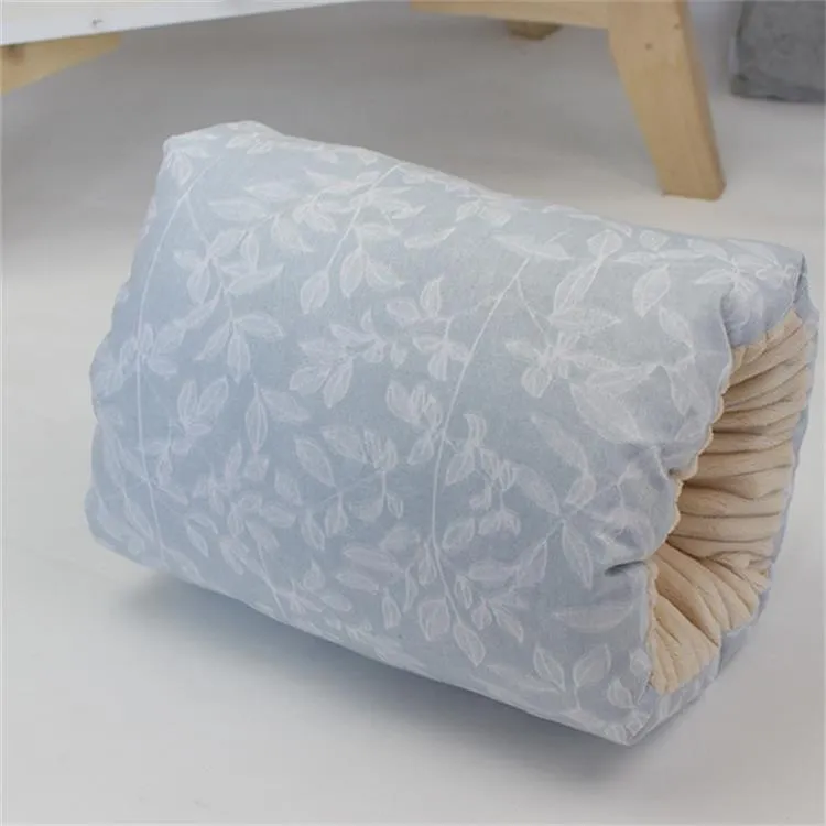 Adjustable cotton nursing arm pillow in blue triangle colour, 25x23cm, for breastfeeding support
