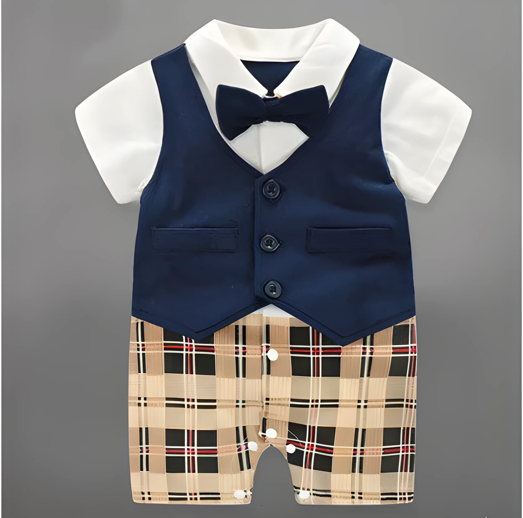 Baby clothing onesie in solid crawl colour, long sleeve, cotton fabric, single-breasted front, size 73cm