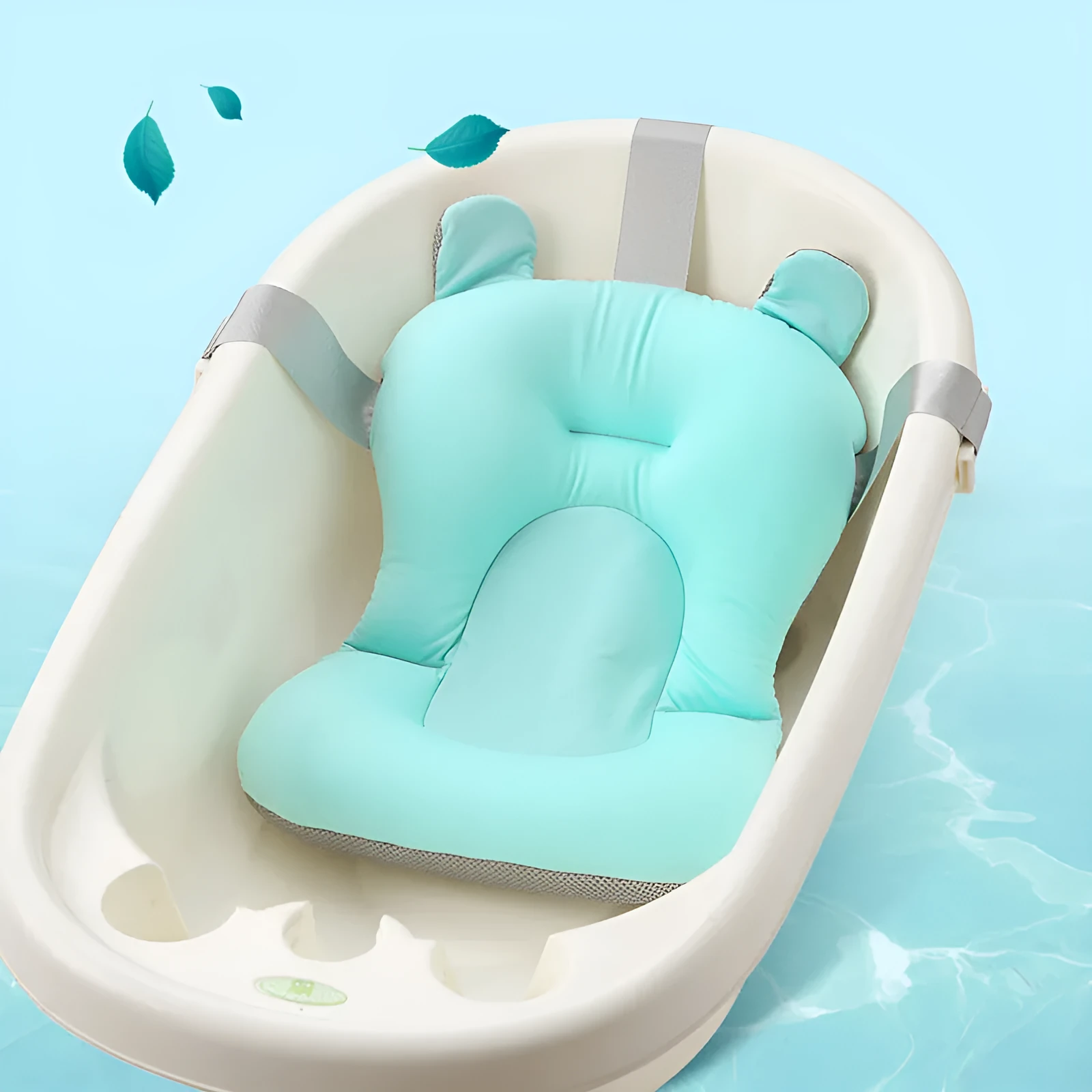 Baby Shower Bed Bath in blue colour with three-point buckle and nest mesh cloth floating pad, 0.33kg weight