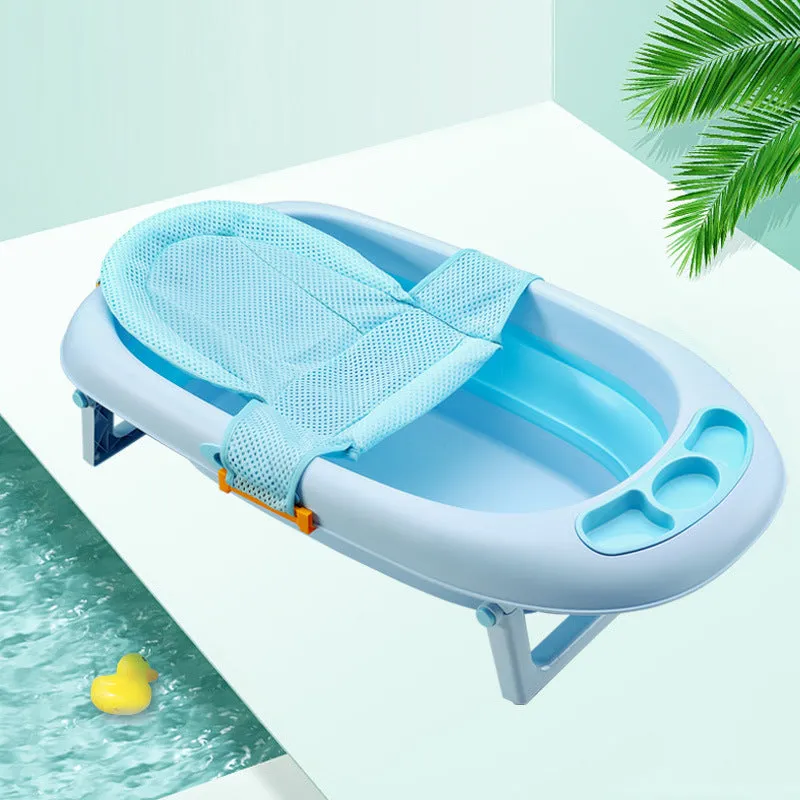 Baby Shower Bed Bath in blue colour with three-point buckle and nest mesh cloth floating pad, 0.33kg weight