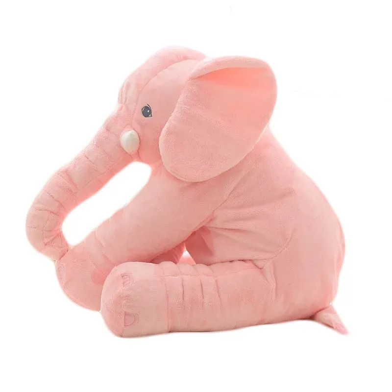 Elephant Doll Pillow Baby Comfort Sleep Plush Toy with PP Cotton Filling Machine Washable Short Plush 60cm and 40cm Sizes Gray Blue Pink Yellow Purple Small or Large Blanket Option