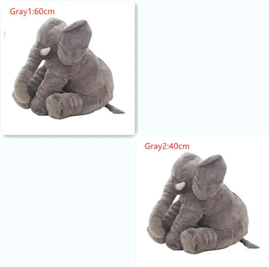 Elephant Doll Pillow Baby Comfort Sleep Plush Toy with PP Cotton Filling Machine Washable Short Plush 60cm and 40cm Sizes Gray Blue Pink Yellow Purple Small or Large Blanket Option