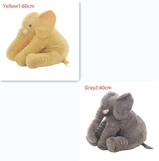 Elephant Doll Pillow Baby Comfort Sleep Plush Toy with PP Cotton Filling Machine Washable Short Plush 60cm and 40cm Sizes Gray Blue Pink Yellow Purple Small or Large Blanket Option