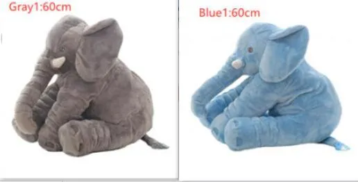 Elephant Doll Pillow Baby Comfort Sleep Plush Toy with PP Cotton Filling Machine Washable Short Plush 60cm and 40cm Sizes Gray Blue Pink Yellow Purple Small or Large Blanket Option