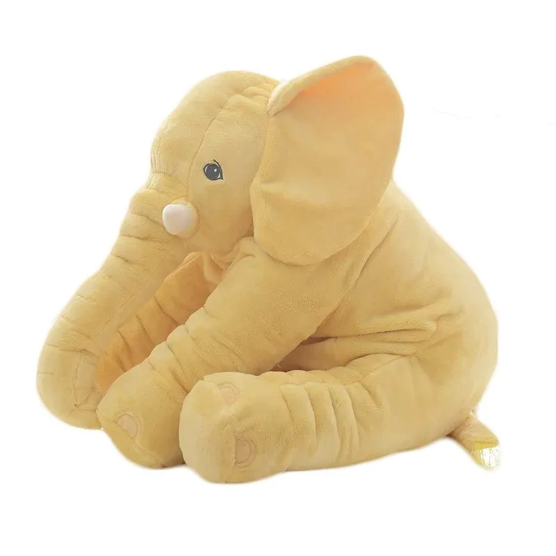Elephant Doll Pillow Baby Comfort Sleep Plush Toy with PP Cotton Filling Machine Washable Short Plush 60cm and 40cm Sizes Gray Blue Pink Yellow Purple Small or Large Blanket Option