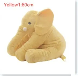 Elephant Doll Pillow Baby Comfort Sleep Plush Toy with PP Cotton Filling Machine Washable Short Plush 60cm and 40cm Sizes Gray Blue Pink Yellow Purple Small or Large Blanket Option