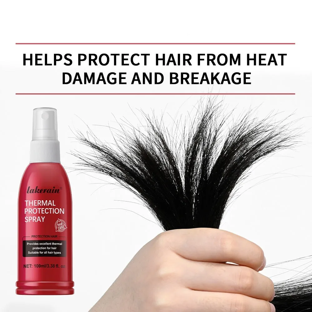 Lakerain Hair Thermal Protection Spray bottle with moisturising nourishing anti-thermal iron protection formula