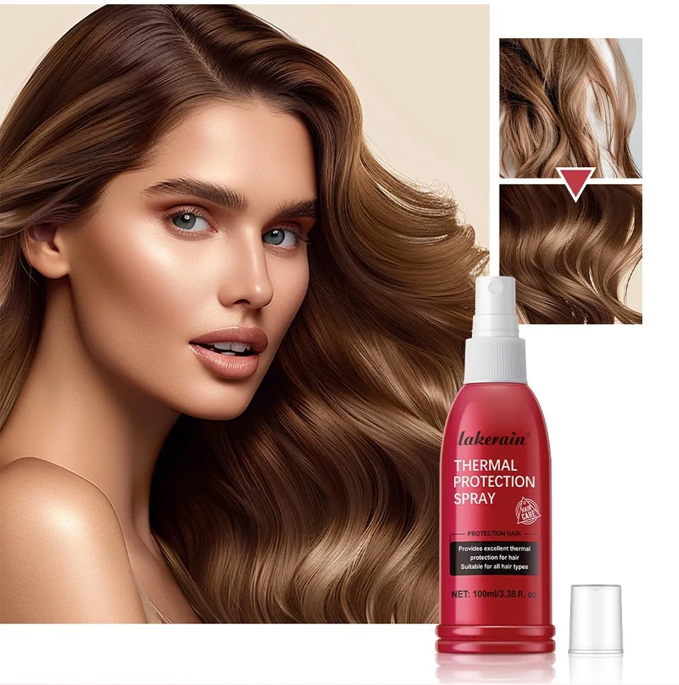 Lakerain Hair Thermal Protection Spray bottle with moisturising nourishing anti-thermal iron protection formula
