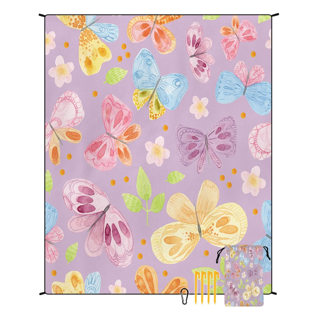 Polyester moisture-proof outdoor picnic mat 180x220cm with fashion personality design, suitable for beach camping group use