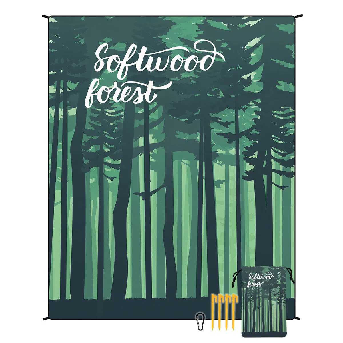 Polyester moisture-proof outdoor picnic mat 180x220cm with fashion personality design, suitable for beach camping group use