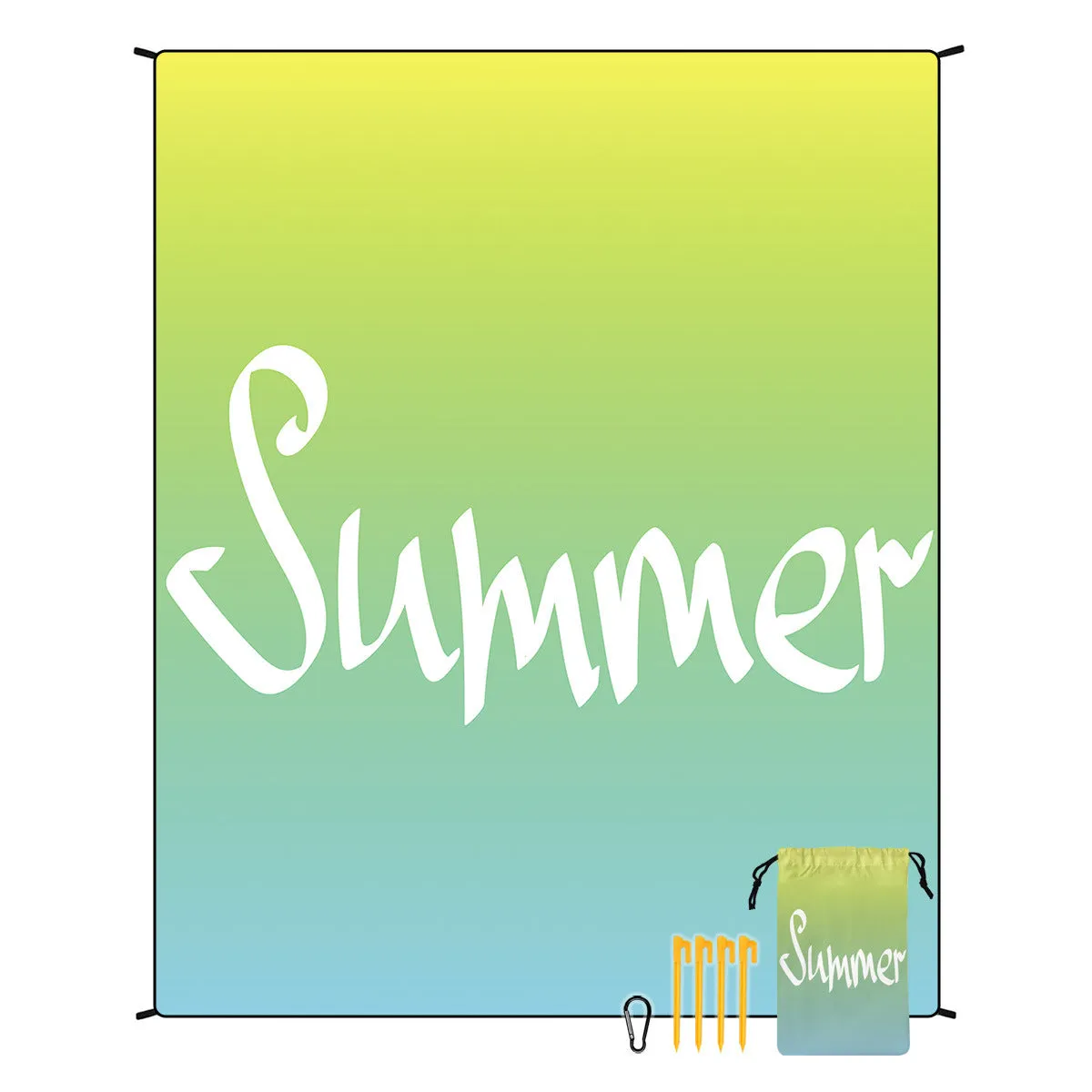 Polyester moisture-proof outdoor picnic mat 180x220cm with fashion personality design, suitable for beach camping group use