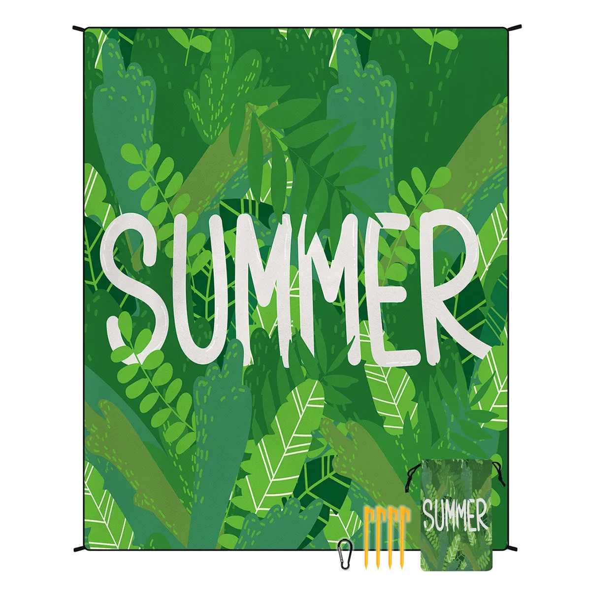 Polyester moisture-proof outdoor picnic mat 180x220cm with fashion personality design, suitable for beach camping group use