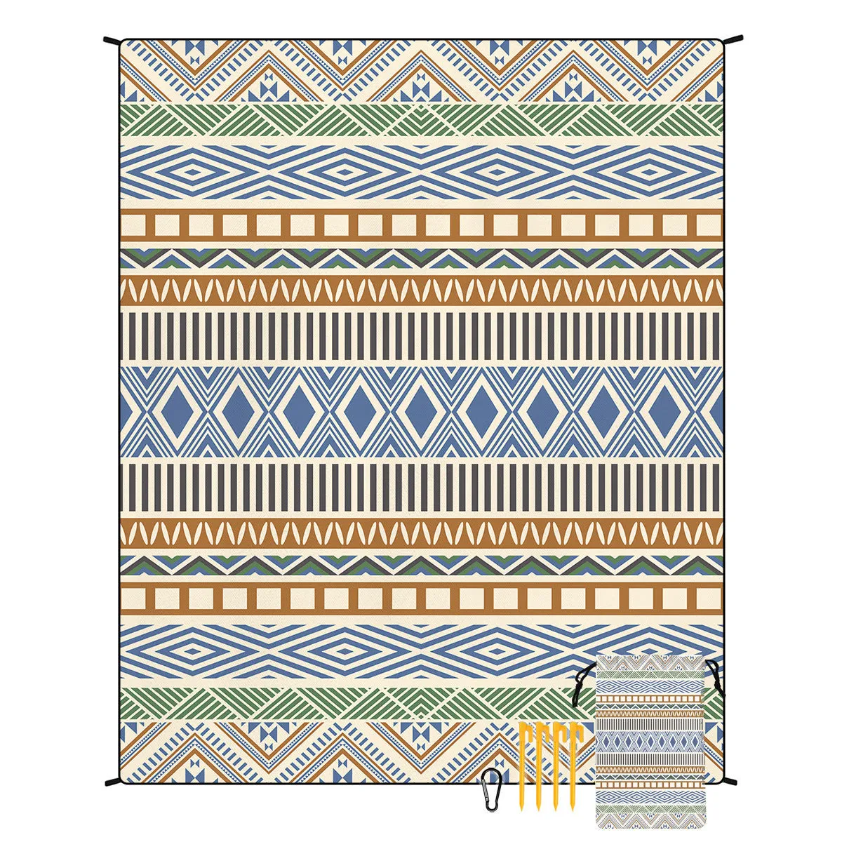 Polyester moisture-proof outdoor picnic mat 180x220cm with fashion personality design, suitable for beach camping group use