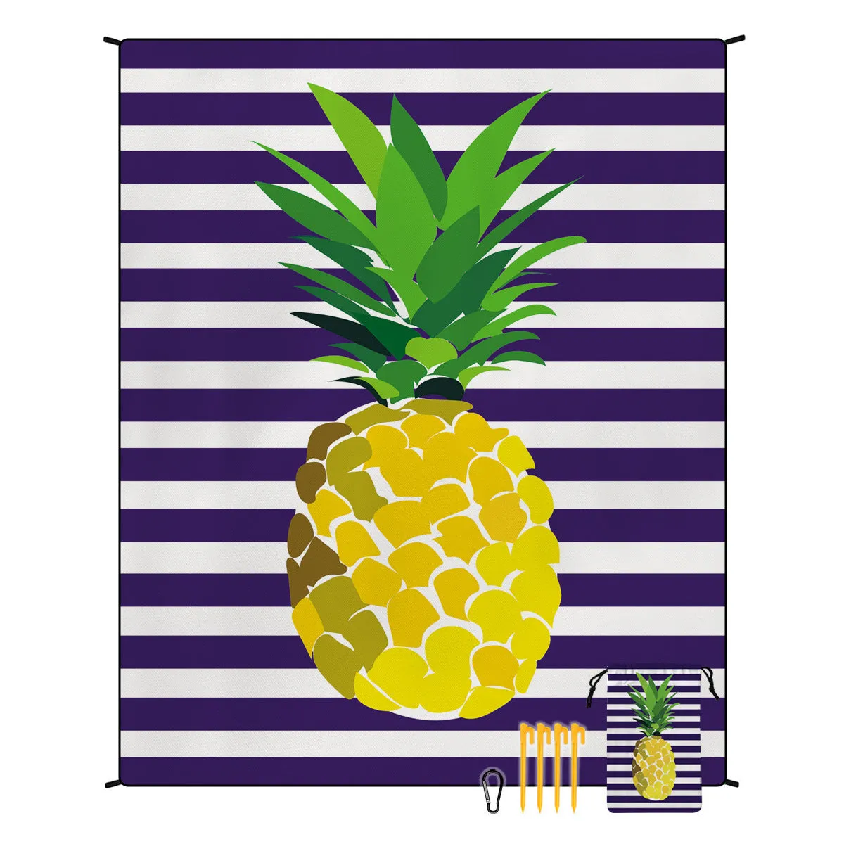 Polyester moisture-proof outdoor picnic mat 180x220cm with fashion personality design, suitable for beach camping group use