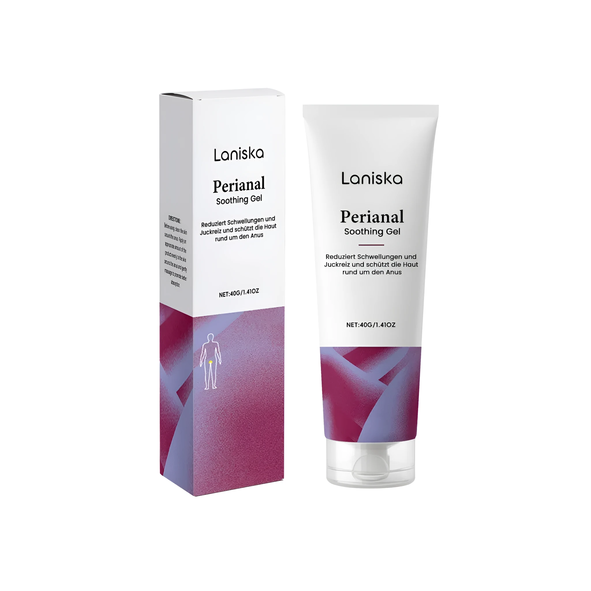 Perianal soothing gel 40g tube with menthol, Asiatic Centella, chamomile, and aloe leaves for topical cooling relief