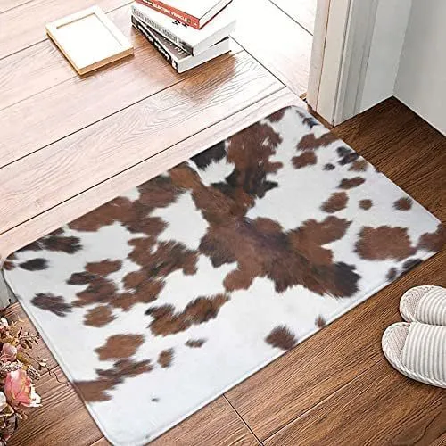 Modern simplicity style flannel floor mat with coastal starfish print, available in multiple sizes.