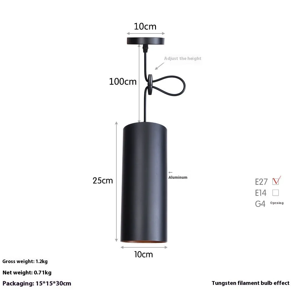 Creative simple retro iron art chandelier in D8053 matte black finish