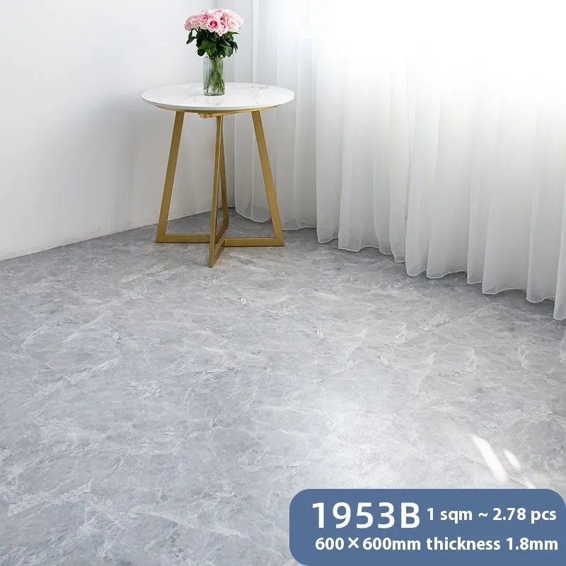 Stone pattern self-adhesive floor tile 600x600mm, moisture-proof, modern simplicity style