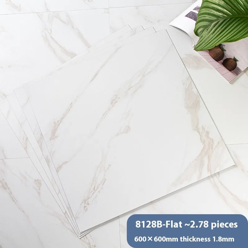 Stone pattern self-adhesive floor tile 600x600mm, moisture-proof, modern simplicity style