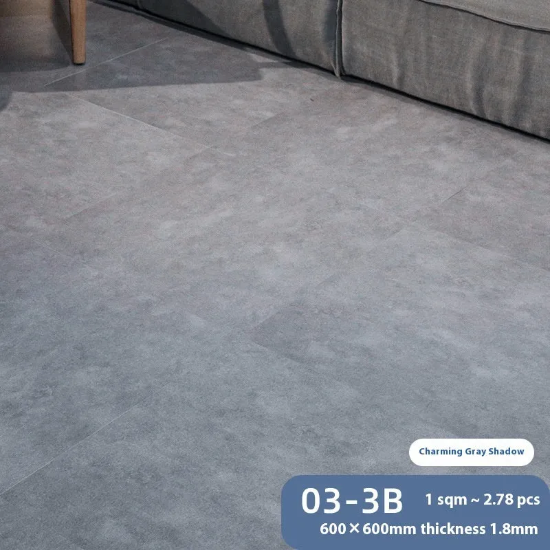 Stone pattern self-adhesive floor tile 600x600mm, moisture-proof, modern simplicity style