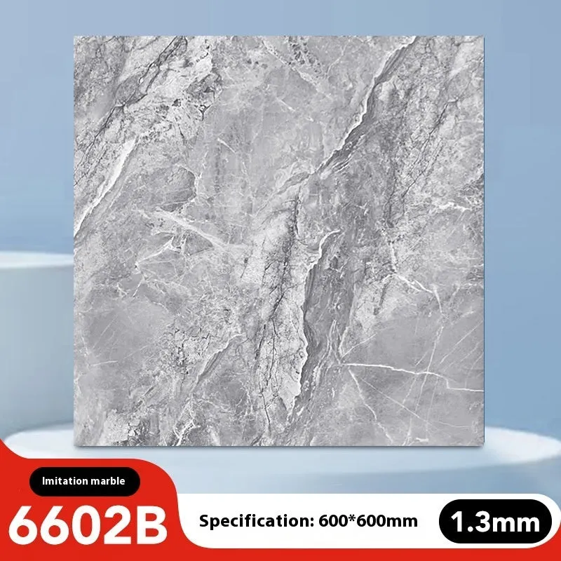 Stone pattern self-adhesive floor tile 600x600mm, moisture-proof, modern simplicity style