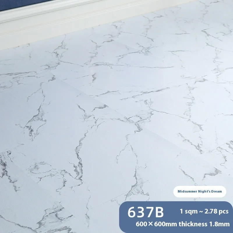 Stone pattern self-adhesive floor tile 600x600mm, moisture-proof, modern simplicity style