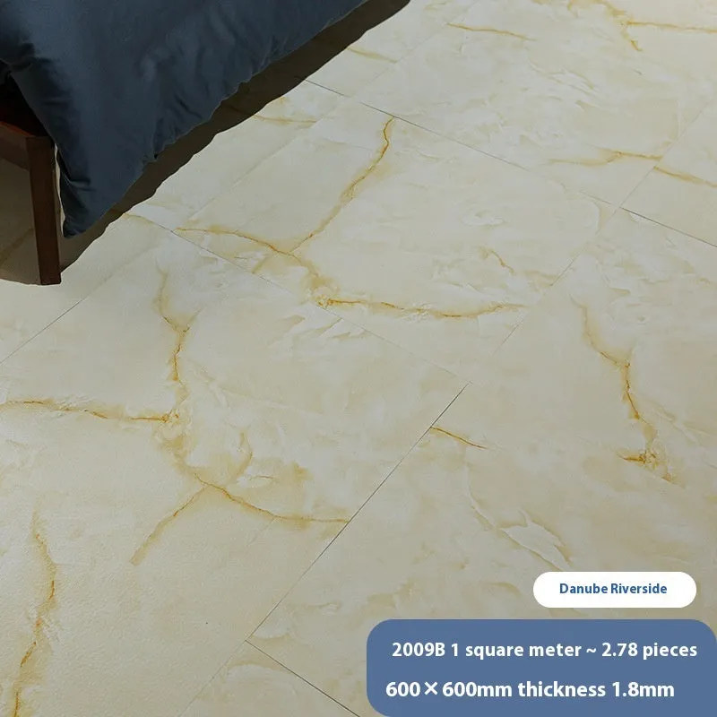 Stone pattern self-adhesive floor tile 600x600mm, moisture-proof, modern simplicity style