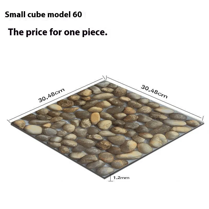 Self-adhesive PVC thickening vinyl floor tile with wear-resistant waterproof surface in square pattern