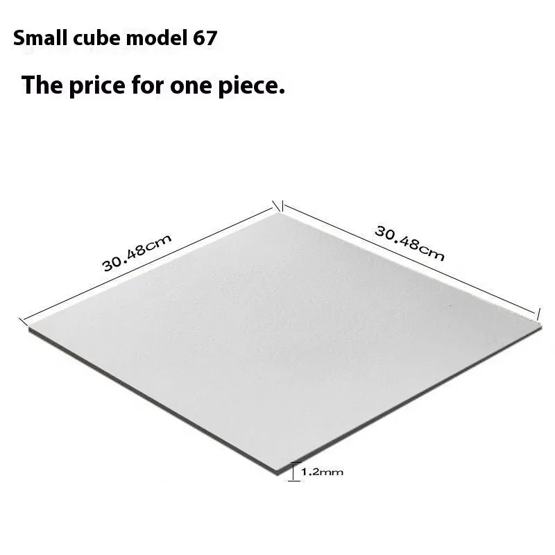 Self-adhesive PVC thickening vinyl floor tile with wear-resistant waterproof surface in square pattern