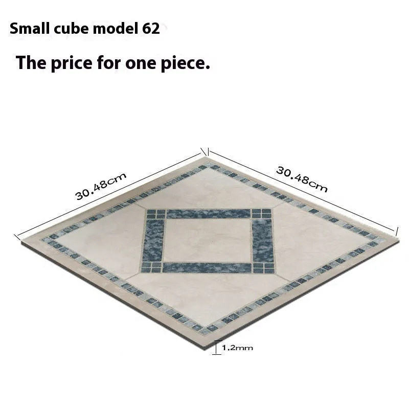 Self-adhesive PVC thickening vinyl floor tile with wear-resistant waterproof surface in square pattern