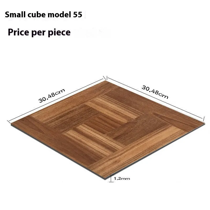 Self-adhesive PVC thickening vinyl floor tile with wear-resistant waterproof surface in square pattern