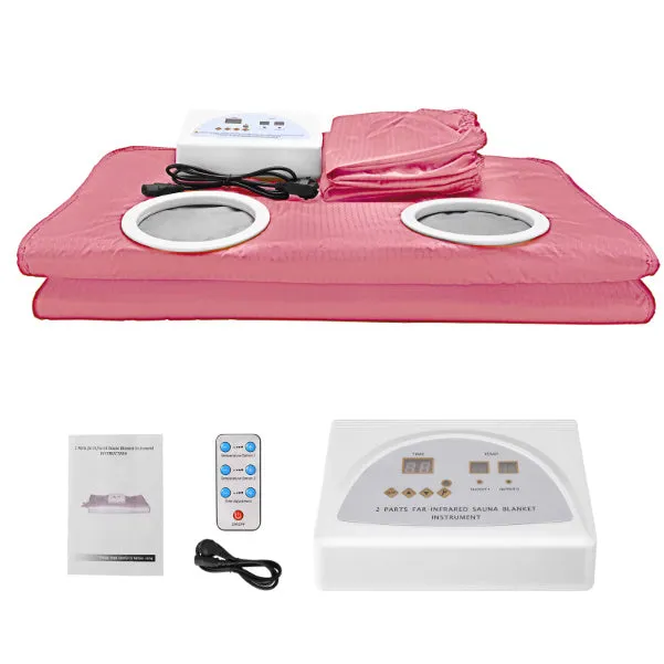 Electric blanket sauna slimming 650W portable anti-static grey polyester wool flannel Oxford cloth PVC with sleeves and remote