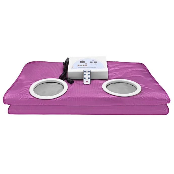 Electric blanket sauna slimming 650W portable anti-static grey polyester wool flannel Oxford cloth PVC with sleeves and remote