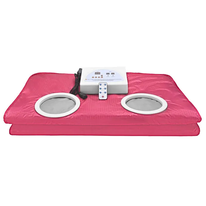 Electric blanket sauna slimming 650W portable anti-static grey polyester wool flannel Oxford cloth PVC with sleeves and remote