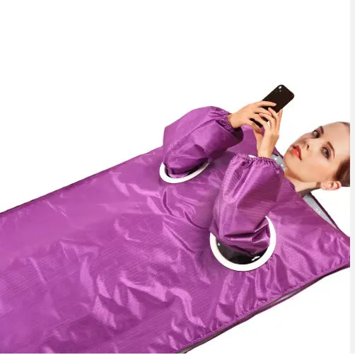 Electric blanket sauna slimming 650W portable anti-static grey polyester wool flannel Oxford cloth PVC with sleeves and remote
