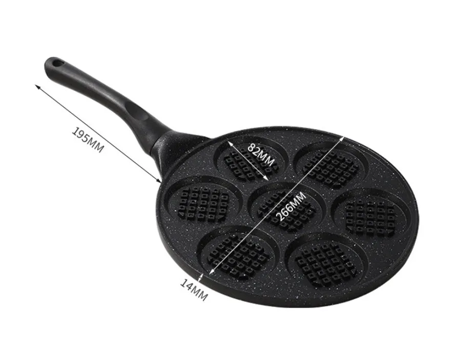 Aluminium alloy porous griddle barbecue plate with double sole on gas stove