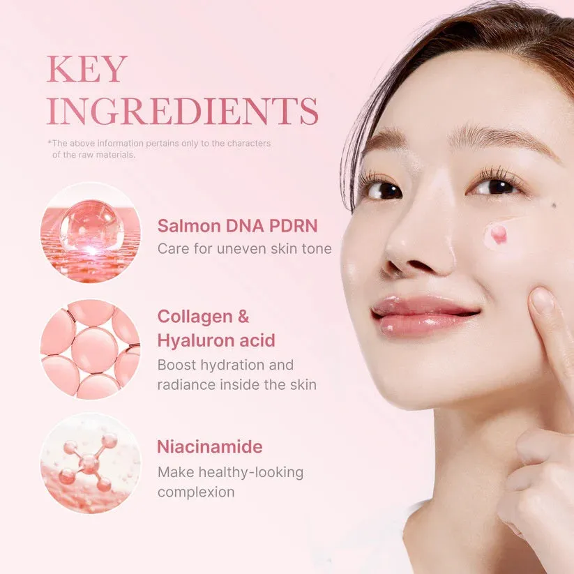 Pink collagen capsule cream moisturising nourishing face cream universal skin type fish roe cream style