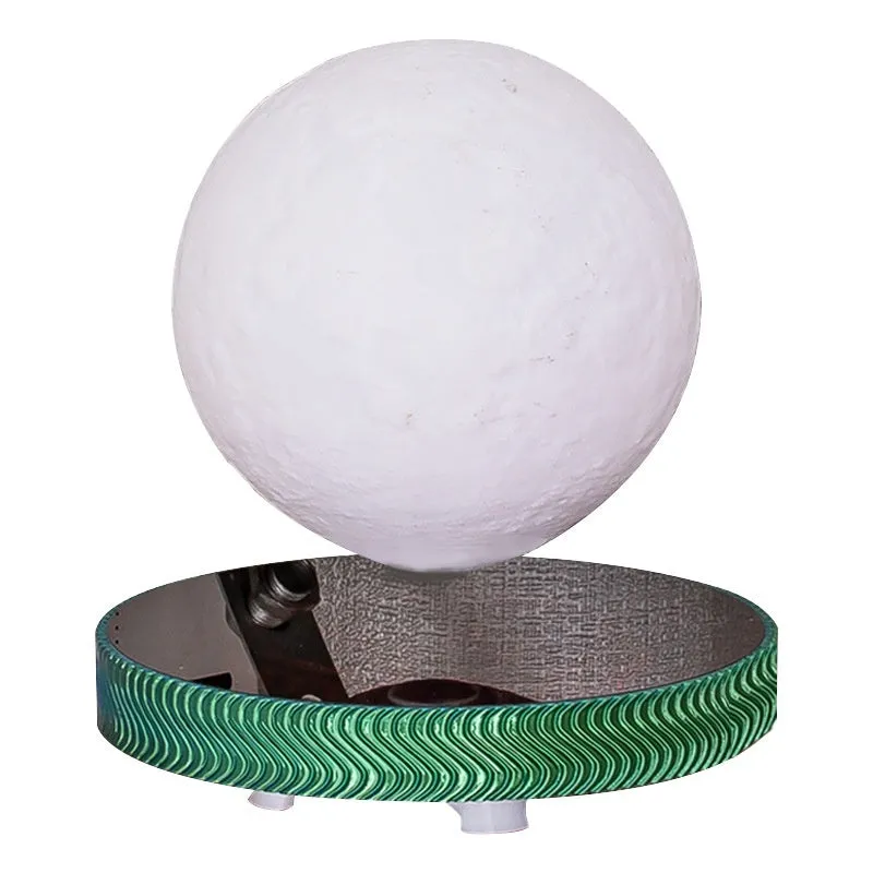 Magnetic suspension decorative night lamp with floating 3D printed celestial design