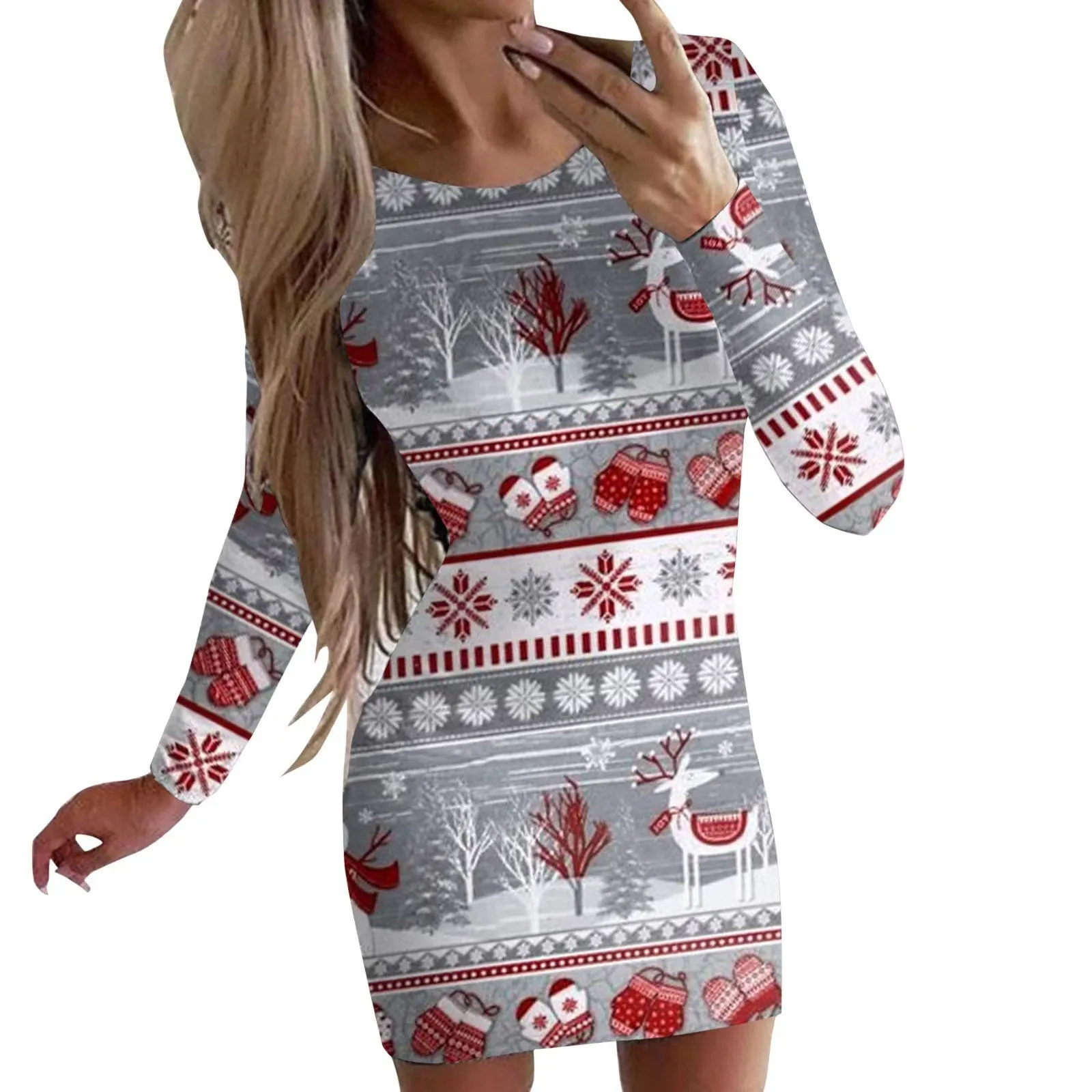 Women's printed polyester dress with animal pattern design in floral colour options