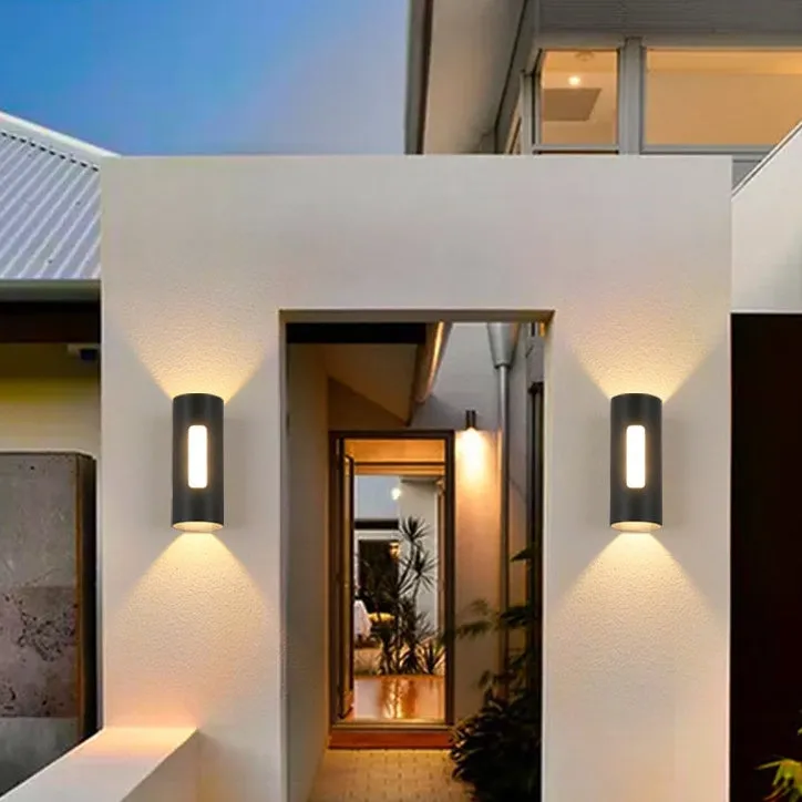 Outdoor wall lamp LED double head up and down 12W aluminium 70x178x65mm warm white or pure white