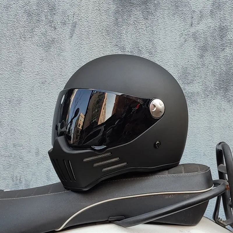 Harley retro motorcycle helmet in cement gray with silver plating, half-shell design for men and women