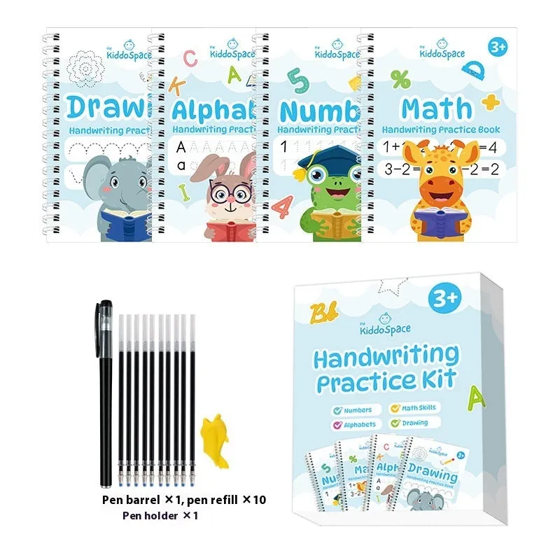 Training book hard-tipped pen calligraphy practice board set with 5 copybooks and 25cm cardboard pages