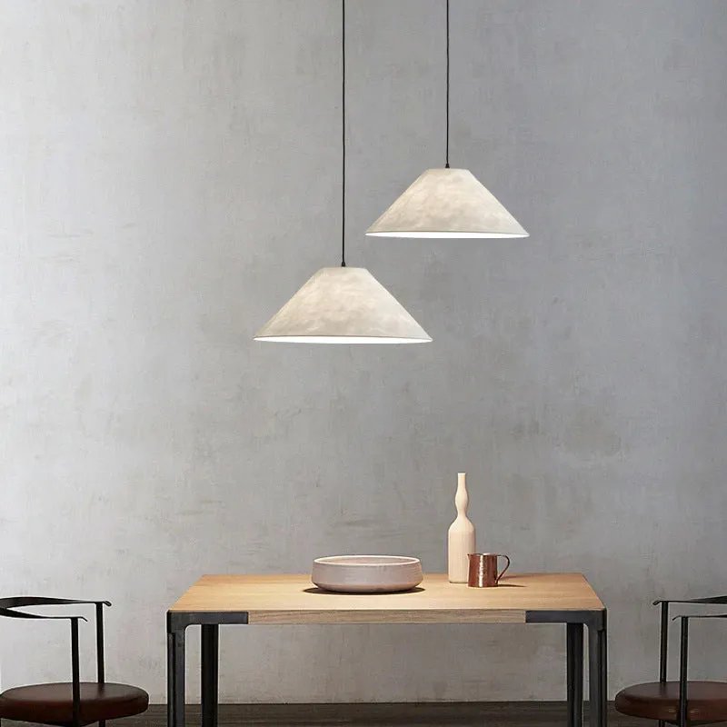 Nordic Japanese style chandelier in Platinum finish, 50cm diameter, for dining room or bedroom