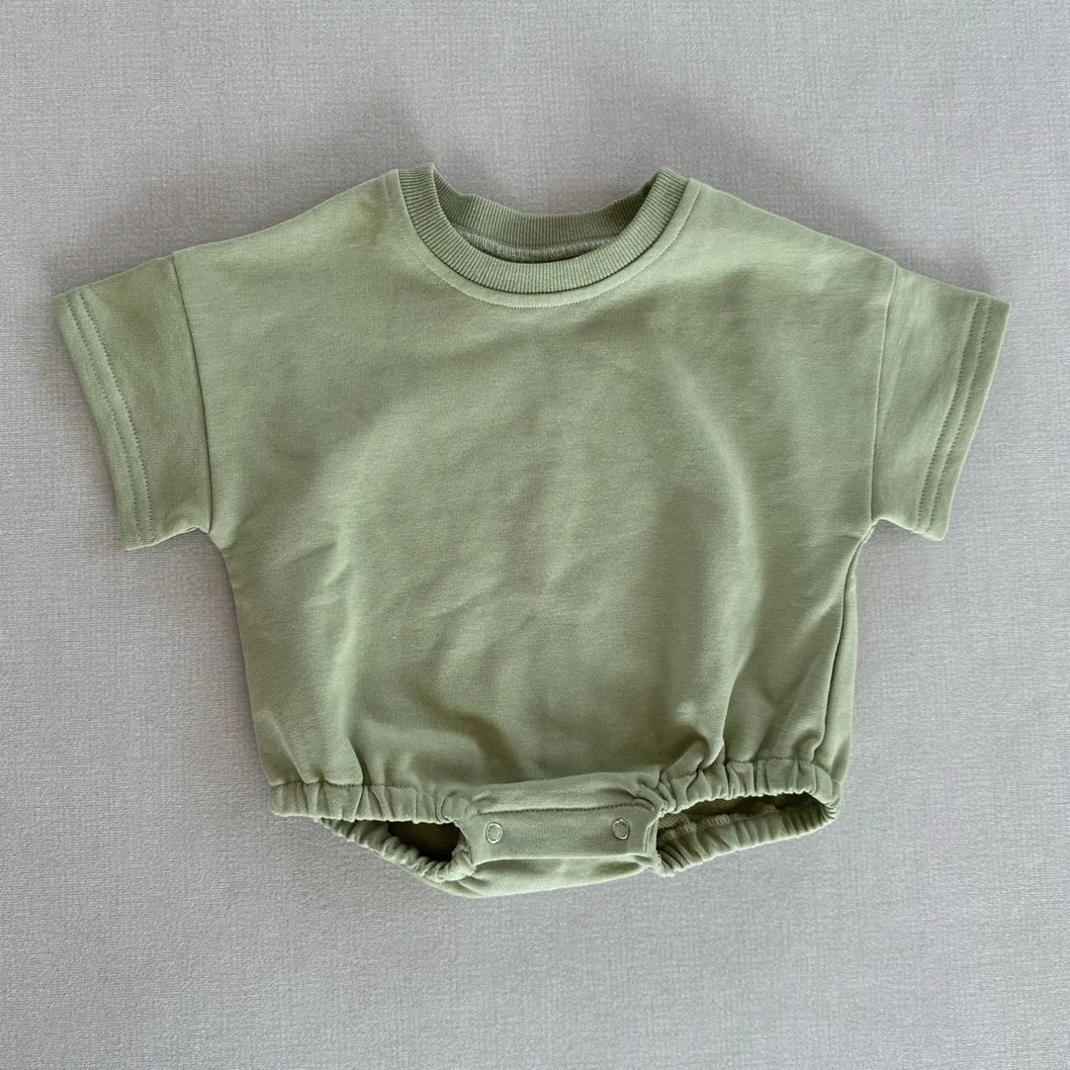 New Korean style cotton infant romper triangle jumpsuit short sleeve hide hooks closure suitable height 59cm to 90cm
