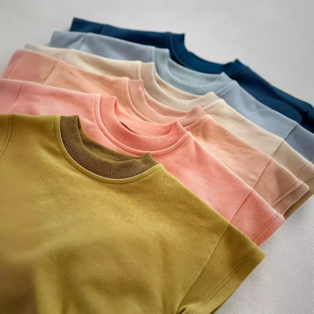 New Korean style cotton infant romper triangle jumpsuit short sleeve hide hooks closure suitable height 59cm to 90cm