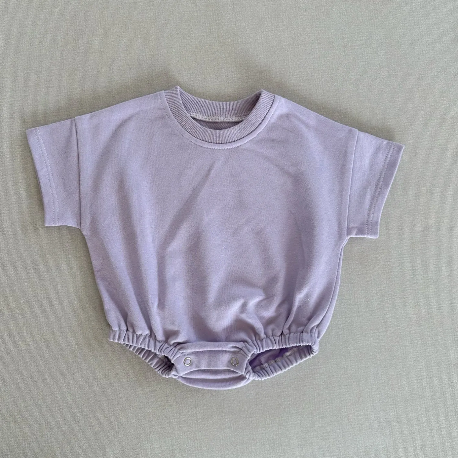 New Korean style cotton infant romper triangle jumpsuit short sleeve hide hooks closure suitable height 59cm to 90cm
