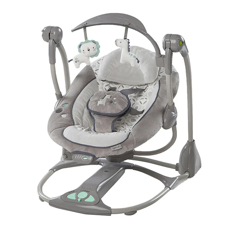 Baby rocking chair electric smart cradle in cherry blossom pink with Bluetooth remote control for infants 1-14 months