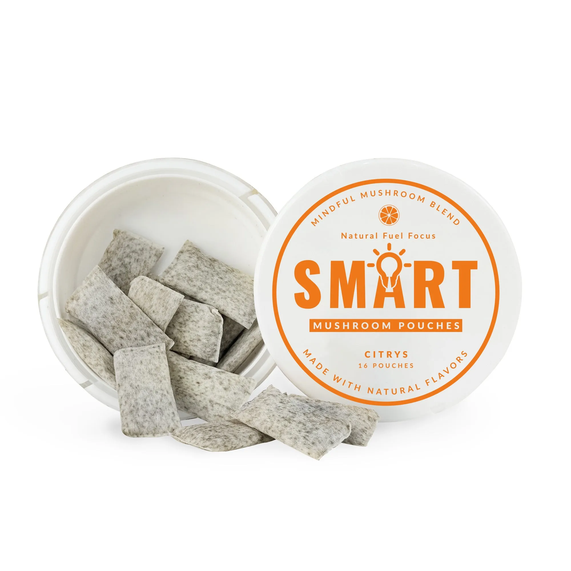 Natural Ingredient Multi-flavour Energy Bag supplement pack with 16 herbal energy chewing bags in assorted colours