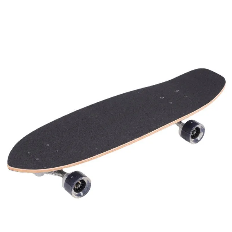 White maple wood street scooter deck showing 31-inch length dimensions